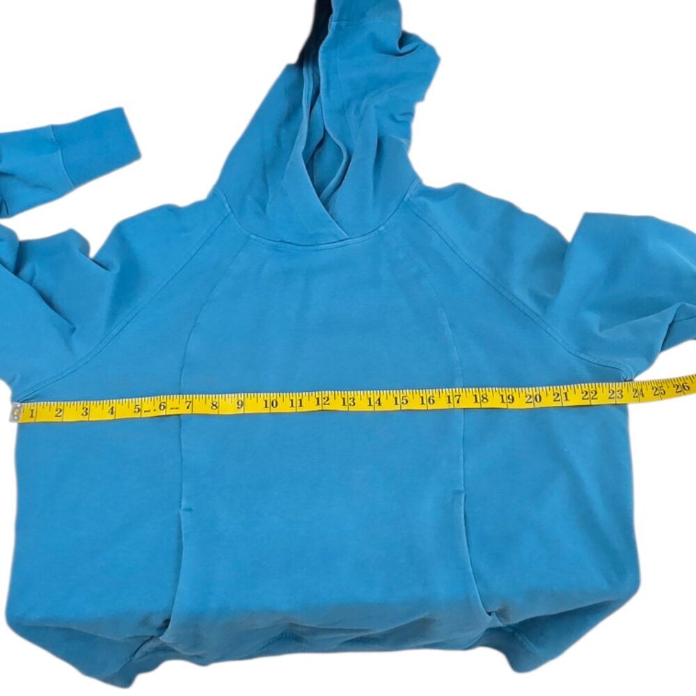 Lululemon Scuba Pullover Hoodie, Heathered Blue, Stretch Terry, Size 12 Womens - Picture 4 of 8